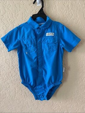 Magellan Outdoors Teal/Turquoise Infant Short-Sleeve Romper
